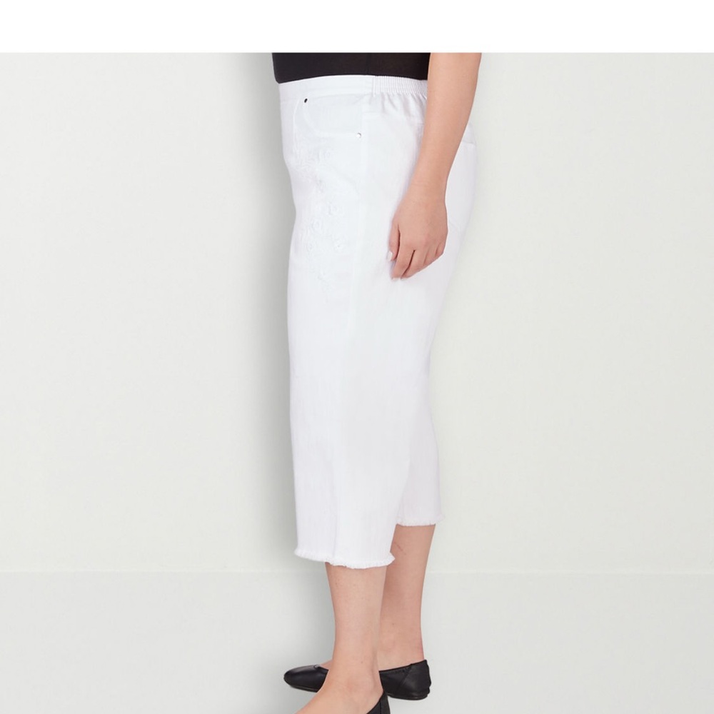Alfred Dunner Blue Bayou Mid Rise Plus Capris - Picture 2 of 6